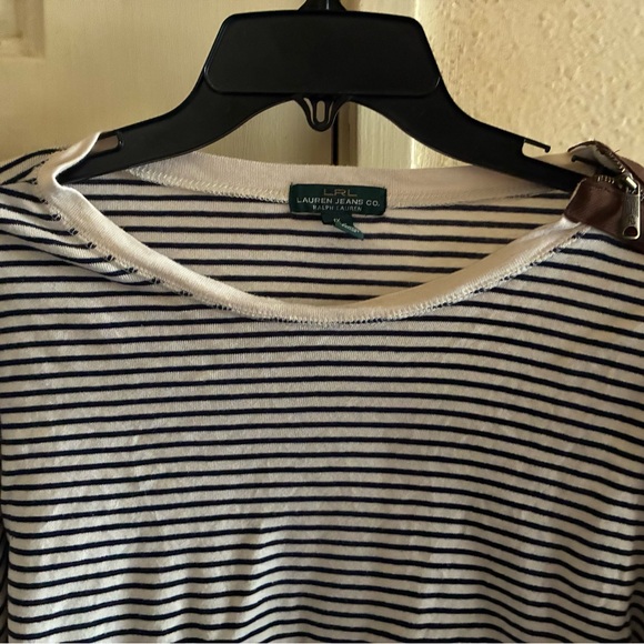 Ralph Lauren Black and White Striped Top - Picture 2 of 2